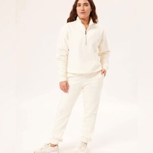 Girlfriend Collective Set Vega Half-Zip Sweatshirt and Leora Jogger Sweatpant